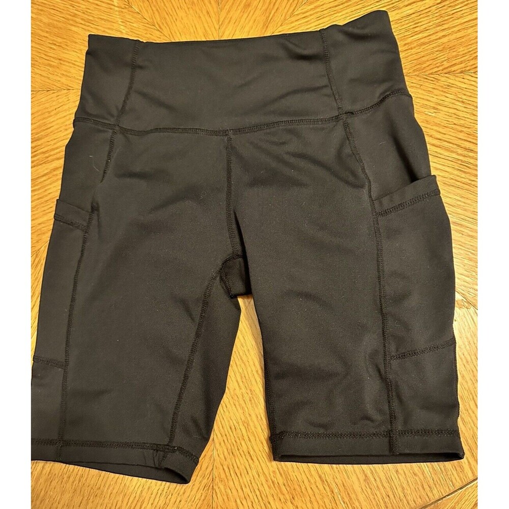 Baleaf Women’s 8” Bike Shorts Pockets Size Small Black 2 Side Pockets
